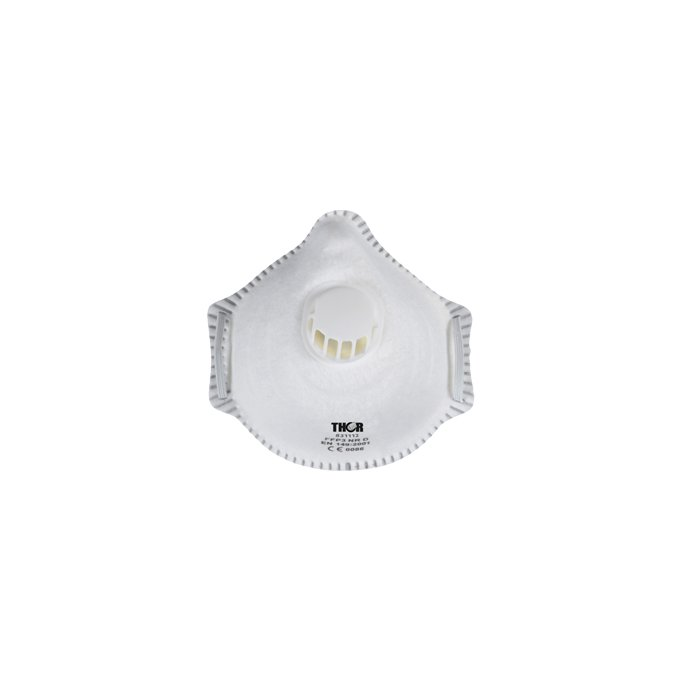THOR safety FFP3 NR D kopmaske, One size, hvid, PP, med ventil 120 stk.