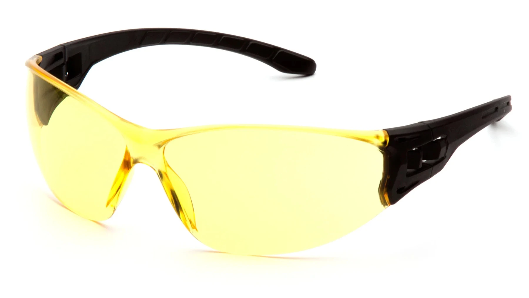 Sikkerhedsbrille Pyramex Trulock, sort stel, flere linse farver Gul