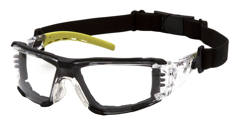 Sikkerhedsbrille Pyramex Fyxate Foam Grå/lime Klar