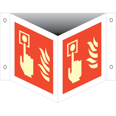 Fire alarm - efterlysende vinkelskilt