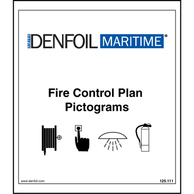Fire control symbols booklet 10mm - Self Adhesive Vinyl - 10 x 10 mm