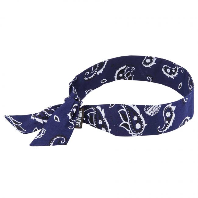 Chill-Its 6700 kølende pandebånd, bandana med fordampnings teknologi, bindes lukket Navy Western