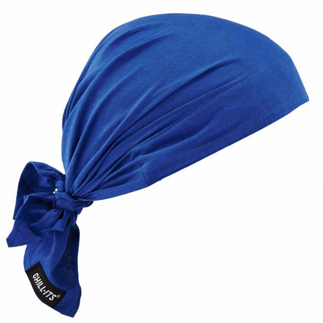 Chill-Its 6710CT kølende bandana trekants hat, PVA kølingsteknologi, binde lukning Blå