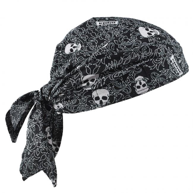 Chill-Its 6710CT kølende bandana trekants hat, PVA kølingsteknologi, binde lukning Skulls
