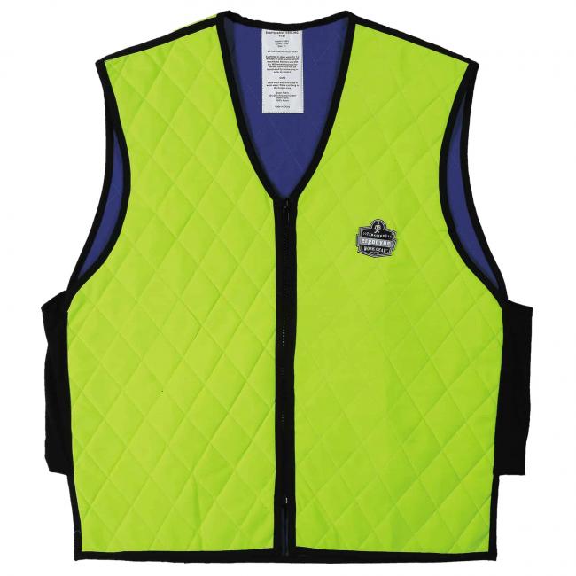 Chill-Its 6665 kølende vest - kølefunktion af indlejrede polymerer, med lynlås lukning Lime, XLarge