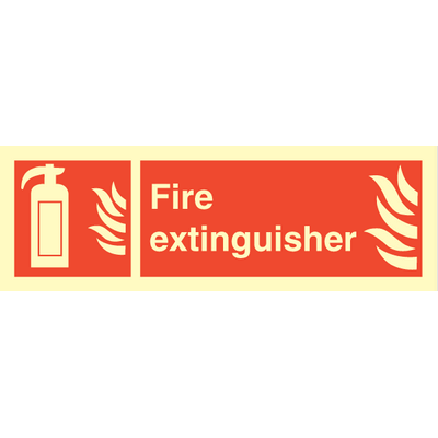 IMO skibsskilt, Fire extinguisher 100 x 300 mm