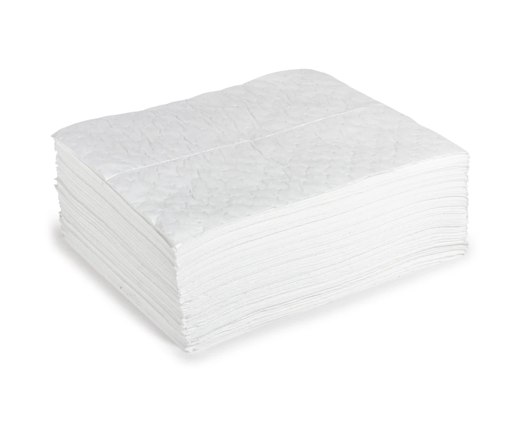 Mellemvægt Single Laminat Olieabsorberende Pads, 50 cm x 40 cm, 100 stk.