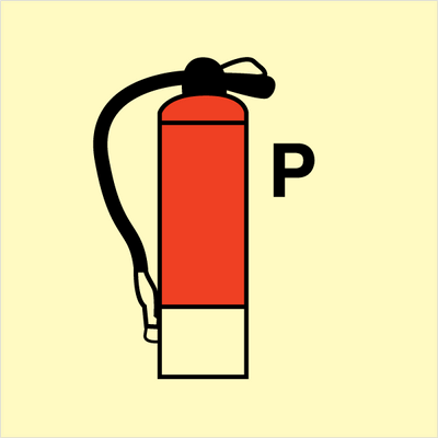 Fire Extinguisher P, 150 x 150 mm