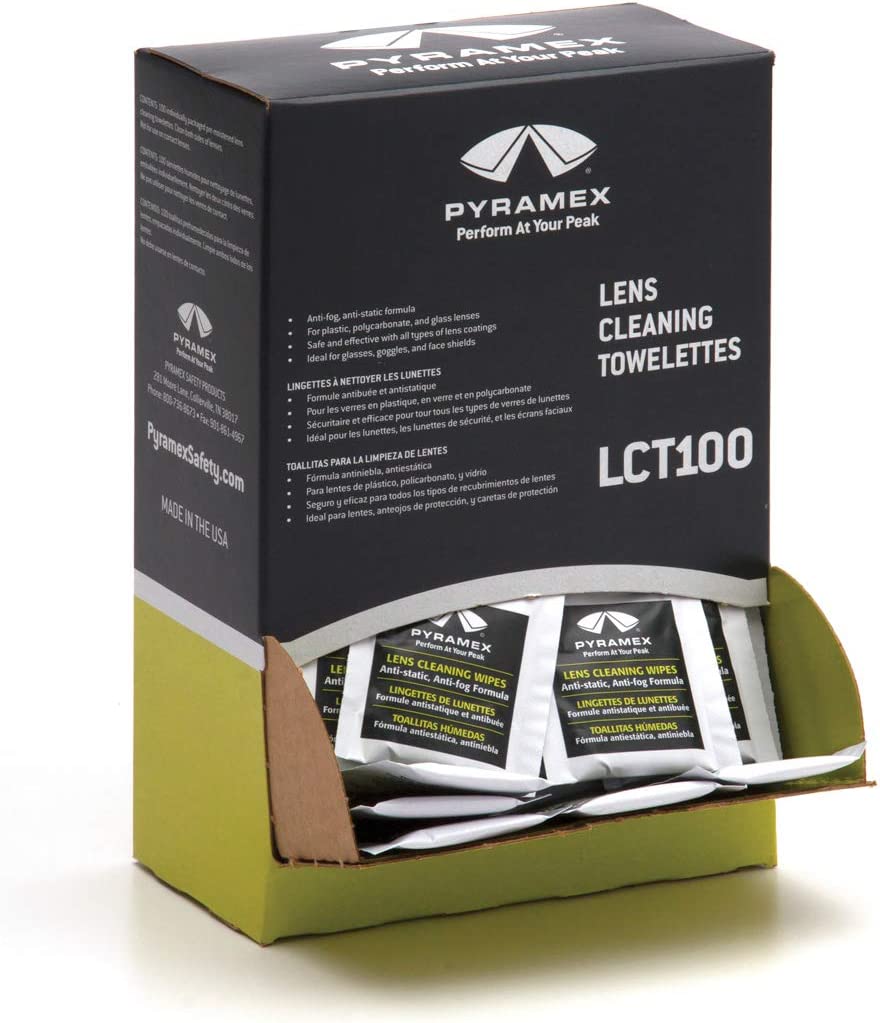 Pyramex brillerensservietter 100 stk, individuelt pakkede, 20 x 12 cm