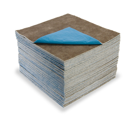95 Liter 380 g/m2 Ultraclean grå absorberende puder, Single Poly Backed Laminering 40cm x 46cm (16 "x 18") 100 ark