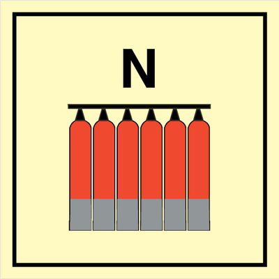 Fixed fire extinguisher battery - N, 150 x 150 mm