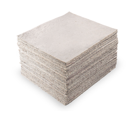 95 Liter 380 g/m2 ultraren hvide absorberings pads, Poly Backed Laminering 40cm x 46cm (16 "x 18") 100 ark