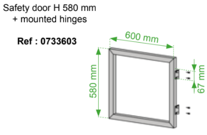 Gate, låge/port til Alsolu Vectaladder og Vectaco rækværk, H1100 mm - safety door