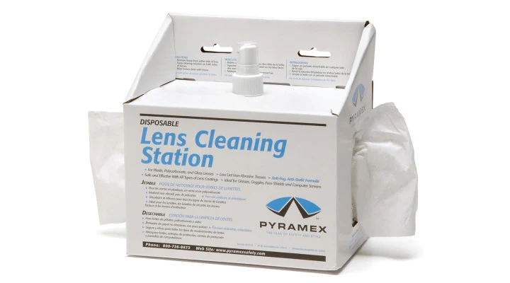 Pyramex Brillerens station med 600 stk renseservietter LCS10