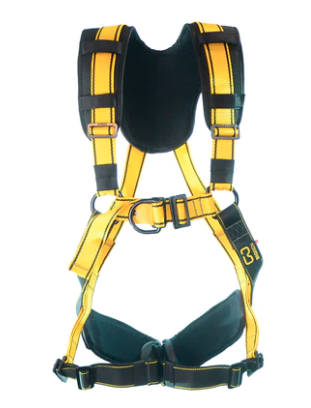 BIGBEN® BIGGUY Deluxe Comfort Plus Padded 2-punkts H-sele med komfortelastiske benstropper, faldsikringssele til hele kroppen til tagdækning og stilla
