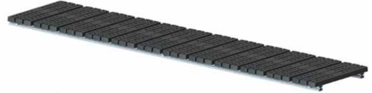 Kee Walk tværgående modul gangsti til tag 3 meter, Nylon med fastgørelser af rustfrit stål, 0-5 grader