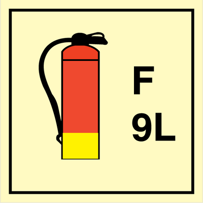 Foam Extinguisher - 9 L, 150 x 150 mm