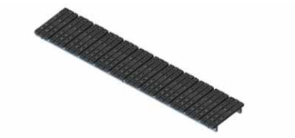 Kee Walk hævet tværgående modul gangsti til tag 0,9-3 meter og 0-5 grader hældning 3 meter, Nylon med fastgørelser af rustfrit stål
