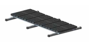 Kee Walk langsgående modul gangsti til tag 1,5-3 meter og 0-5 grader hældning 1.5 meter, Nylon med galvaniserede fastgørelser