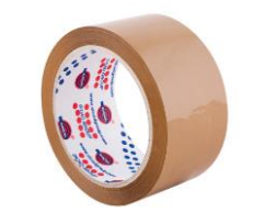 Pakketape 50 mm bred, 66 m lang, klar eller brun Brun
