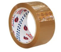 Pakketape 50 mm bred, 66 m lang, klar, brun eller hvid Brun