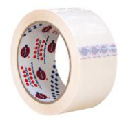Pakketape 50 mm bred, 66 m lang, klar, brun eller hvid Hvid