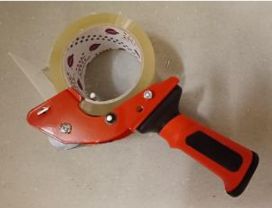 Hånddispenser til tape. Gummibelagt pistolgreb. 1-3" tape kerner