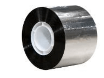 Metalliseret tape, kasse med 96 stk. - 50 mm bred og 2 forskellig længder, 1" kerne, T28M 50 meter
