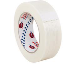 Filament tape, armeret, 50 mm bred og 50 m lang