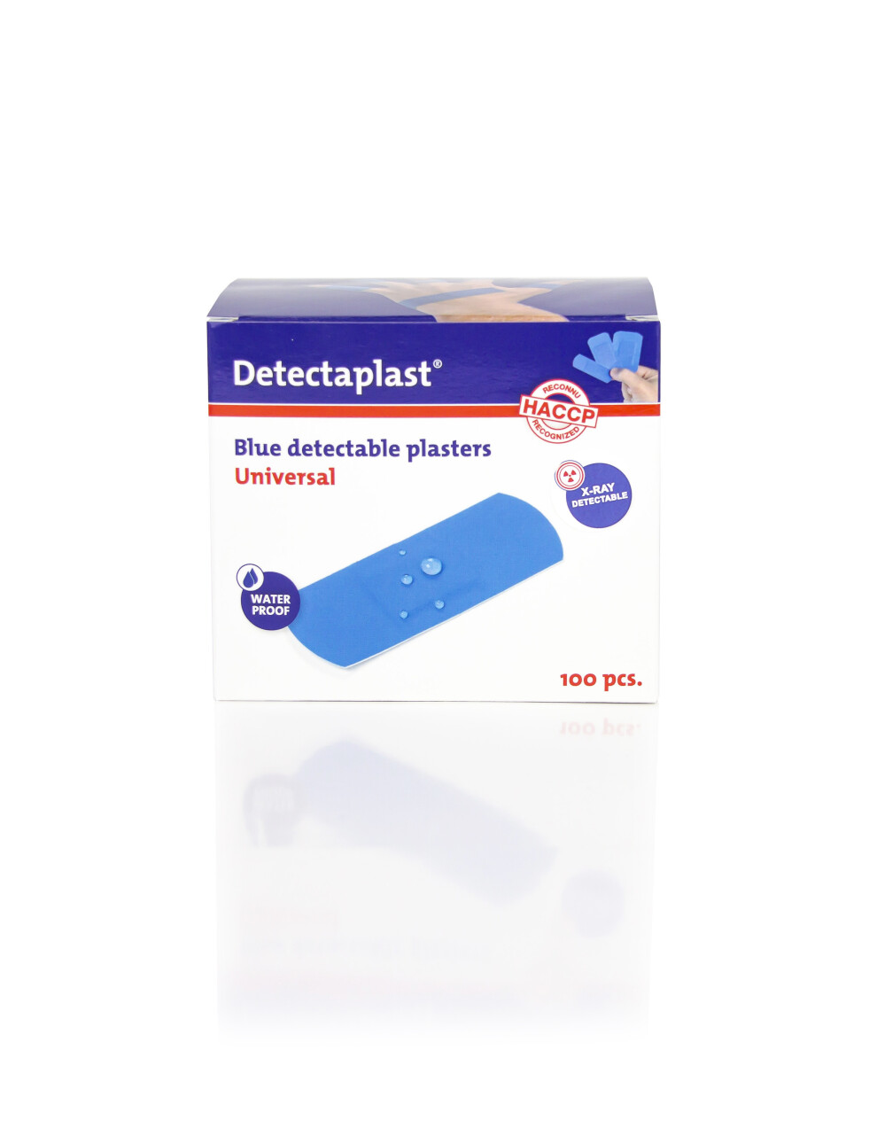 Røngten X-Ray detekterbare plastre, Opfylder HACCP, IFS, BRC standarder 25 x 72 mm universal X Ray