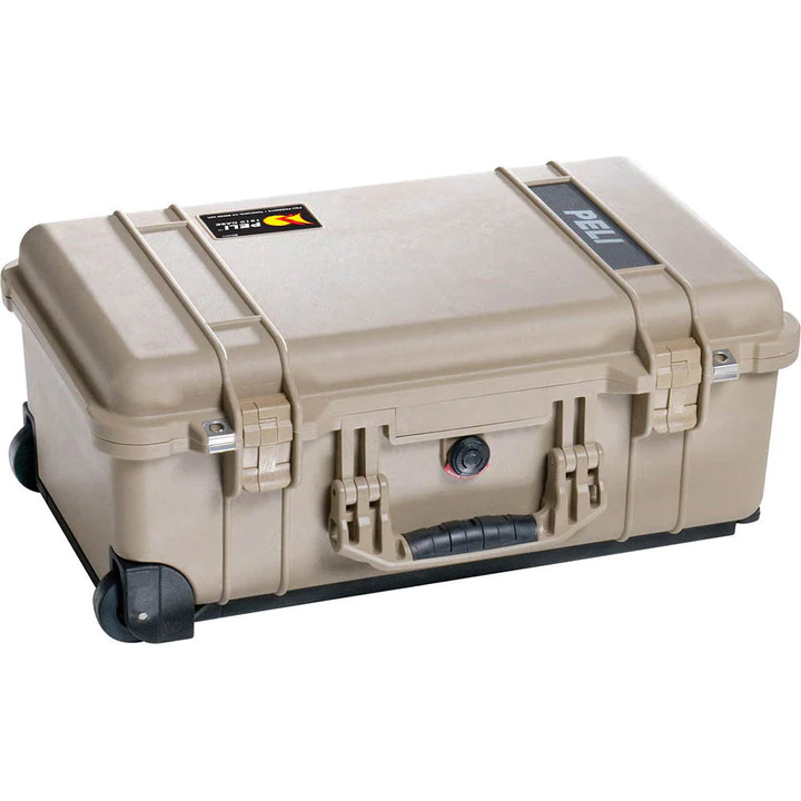 PELI&trade; 1510 professionel equipment case til beskyttelse af udstyr, tom Dessert Tan
