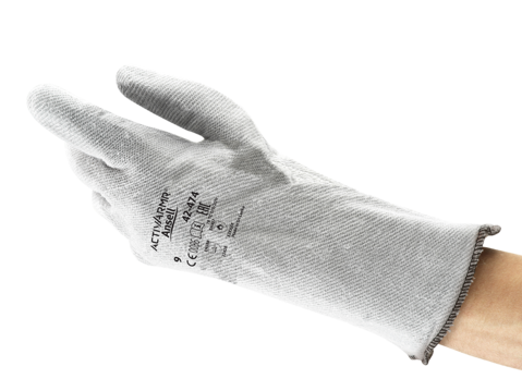 Ansell ActivArmr 42-474 Nitrildyppet varmefast handske på svedabsorberende fiberfor, længde 330 mm 8 - M
