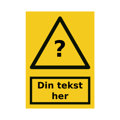 Advarselsskilt med tilpasset tekst og piktogram A6 (148 x 105 mm), Reflekterende aluminium