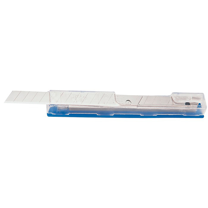 Snap-off reserveblad, 9.1 mm bredde, uden titanium, 12 brudpunkter 10 stk / dispenser PROMAT