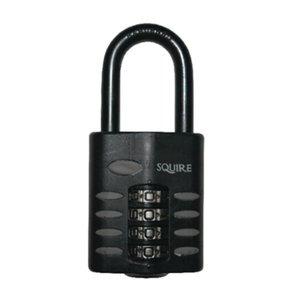 Heavy Duty Genkodbar kombination hængelås 65 mm lang shackle