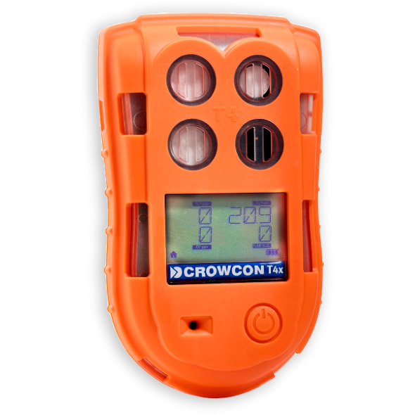 Crowcon T4x multigasdetektor, MPS LEL og O2 med lang levetid, 35 timers batteritid, forlænget sensor levetid