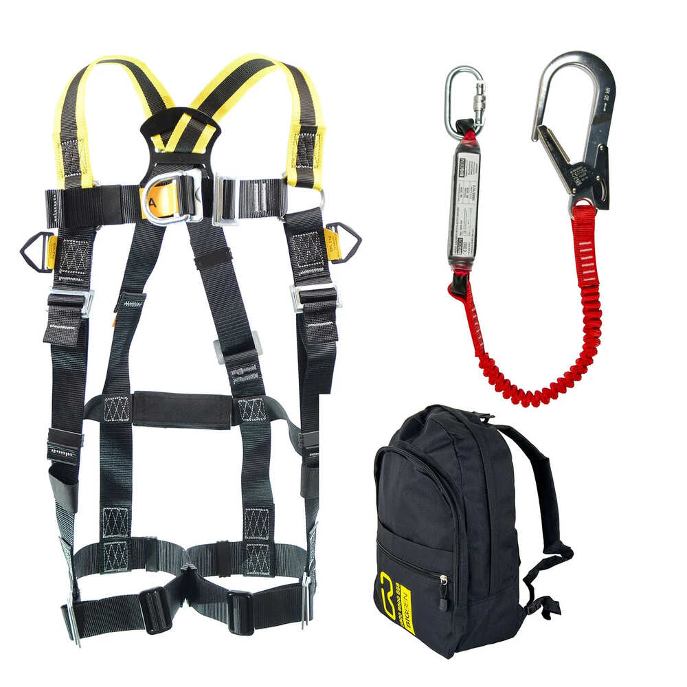 BIGBEN® Rygsæk med HA-Design faldsikringssæt med enkelt elastisk lanyard