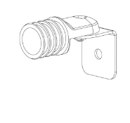 Wall connector for handrail Ø45 mm EVO 2020