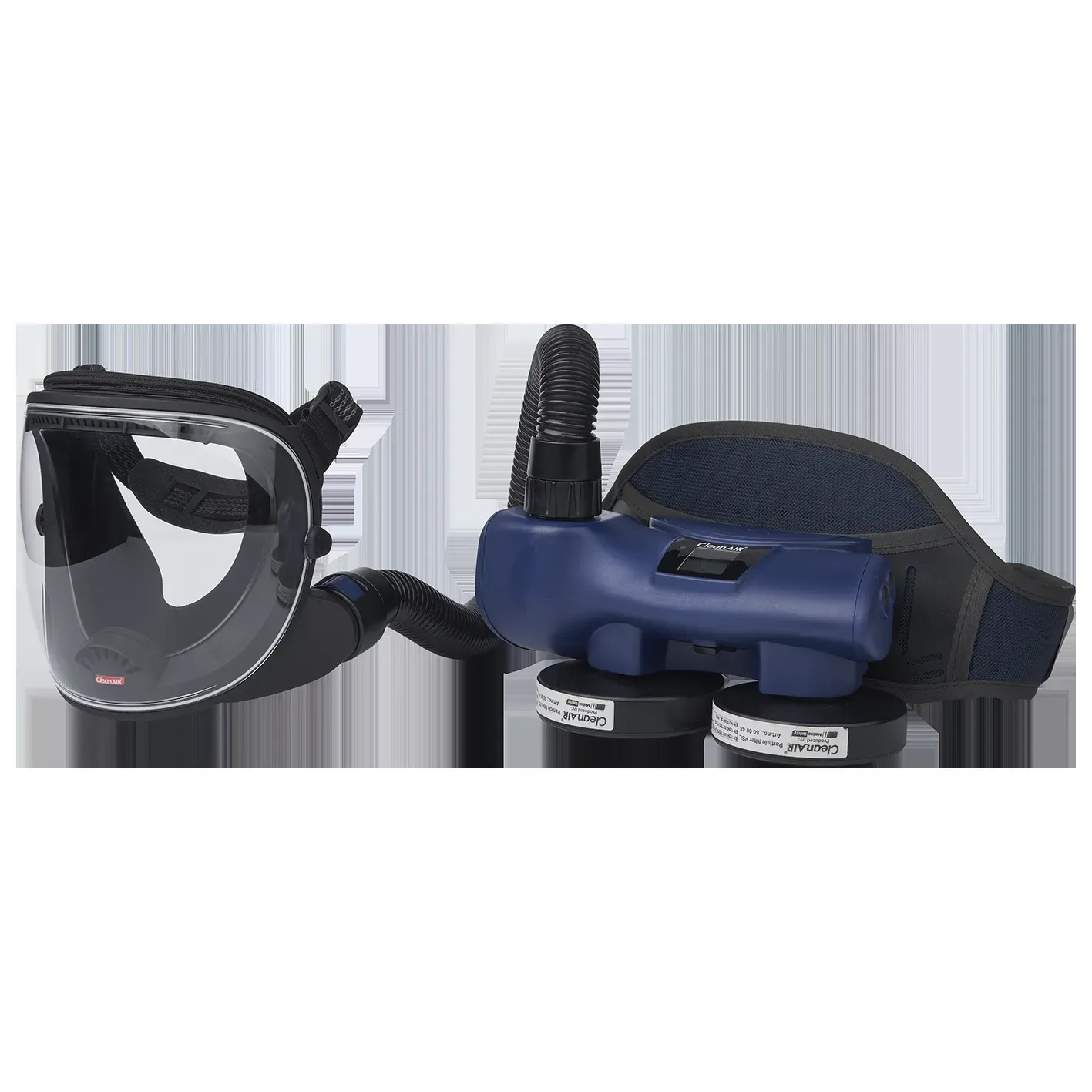 CleanAir Ready2Work Chemical 2F + Unimask med CYLINDRICAL visir, turboåndedrætsværn kit