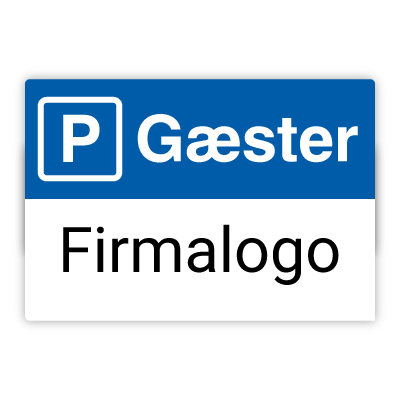 Gæsteparkering med Firmalogo, 200 x 290 mm