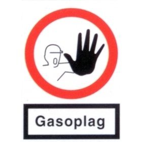 Gasoplæg, forbudsskilt, selvklæbende folie