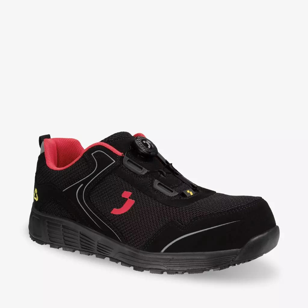 SafetyJogger ECOLOBI S1P LOW TLS sikkerhedssko med S1 PS SR ESD FO HRO lavet i delvist genbrugsmaterialer, fås i sort eller blå, størrelser 35- 48 Sor