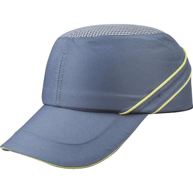 AIR COLTAN bump cap, med lang skygge (7 cm) og ventileret top kan indstilles til str. 55-62 Grå-gul