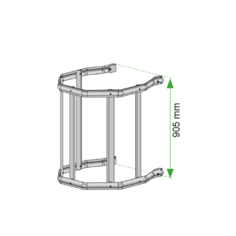 Vectaladder Aluminium rygkurv (sikkerhedskurv) 600 mm bred, 5 forskellige længder 905 mm