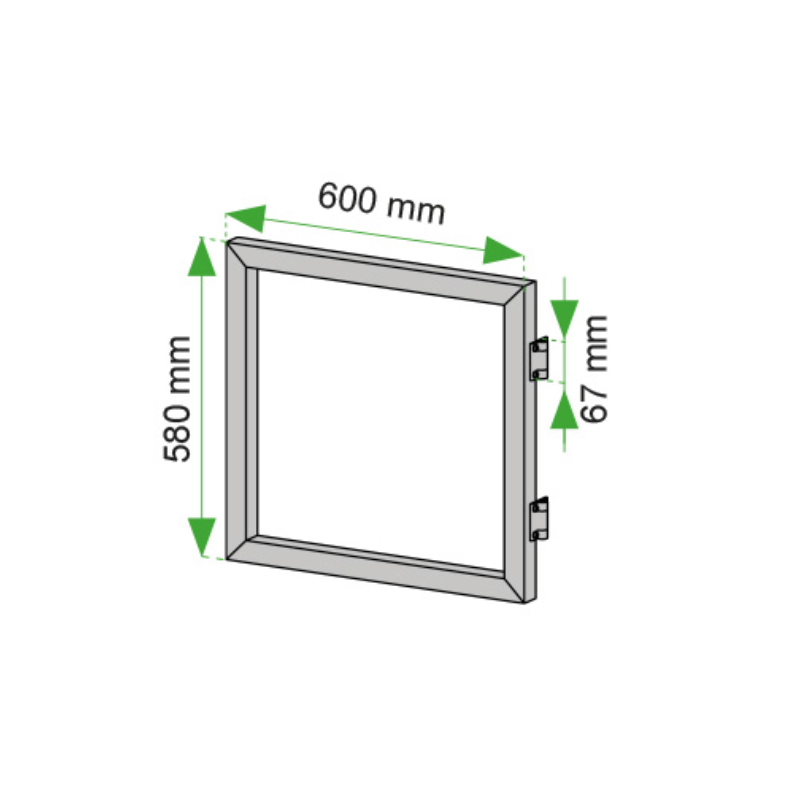 Vectaladder Aluminium sikkerhedslåge, fås i to højder 580 mm og 1100 mm 580 mm