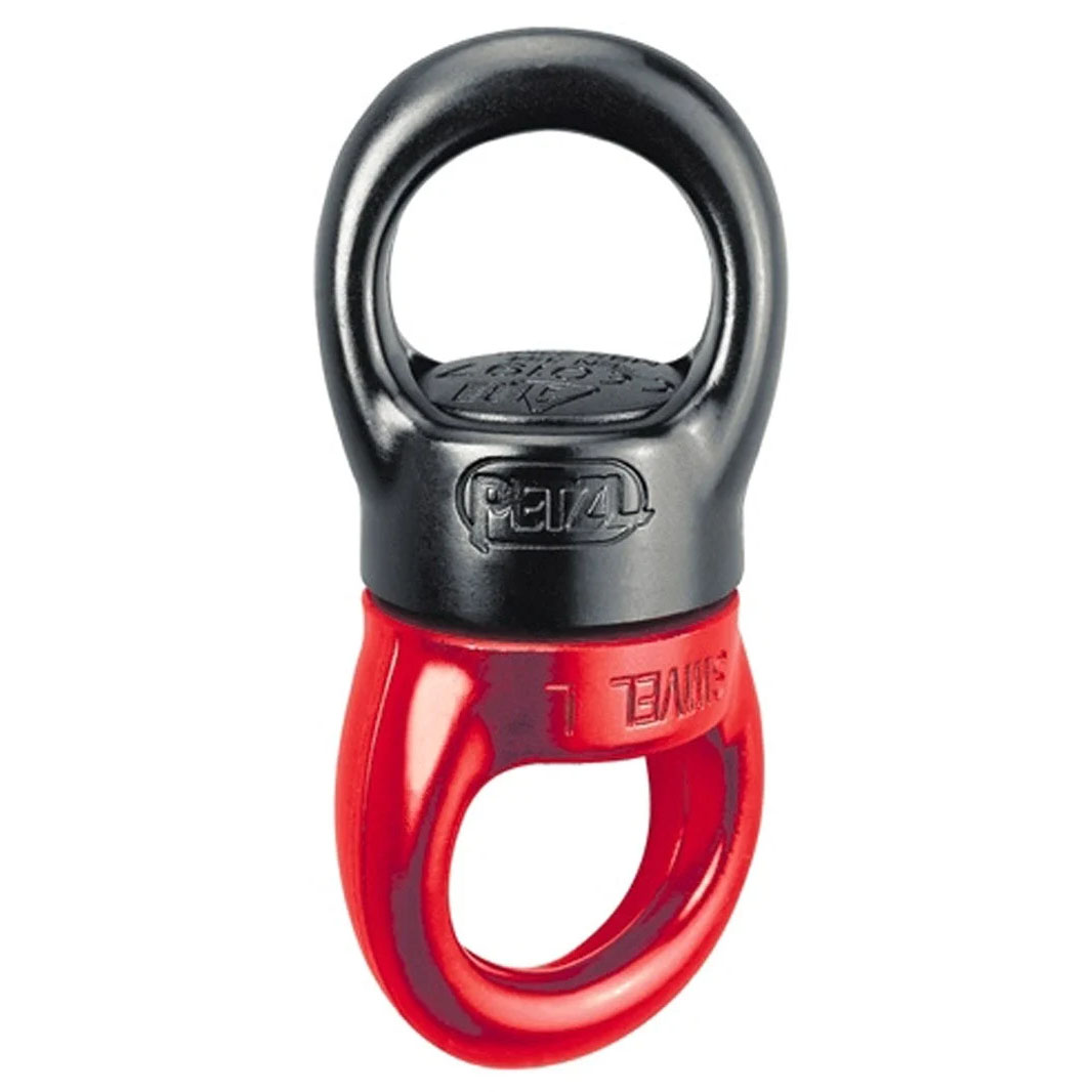 Petzl Swivel - stor drejelig karabinled, i sort/rød