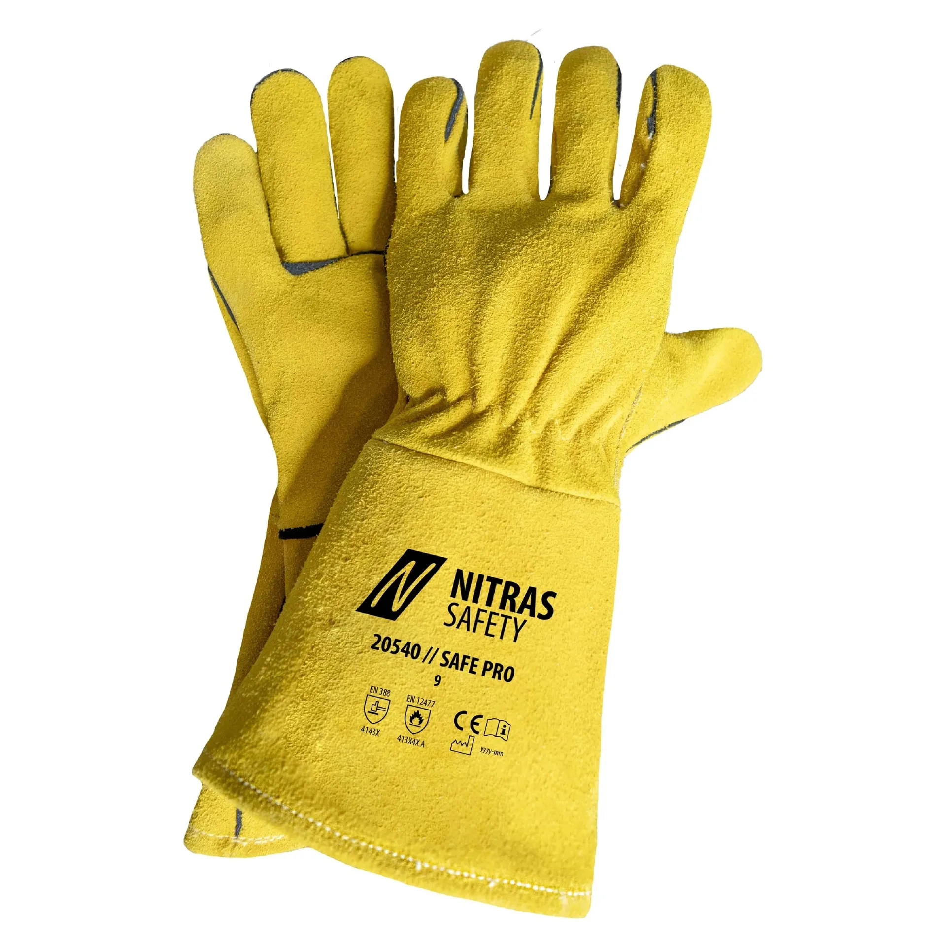 NITRAS SAFE PRO Svejsehandsker i gul - 20540 12 - XXXL