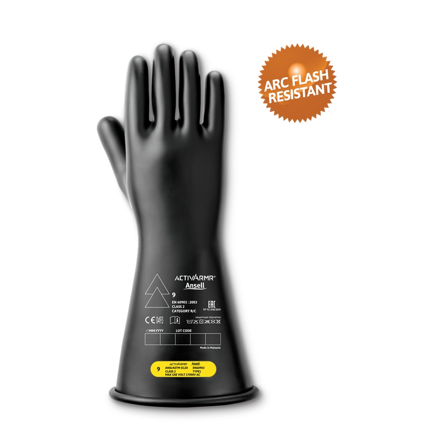 ActivArmr RIG214B - elektrisk beskyttelse klasse 2, Sort størrelser 8-12, 360 mm lang 12 - XXXL