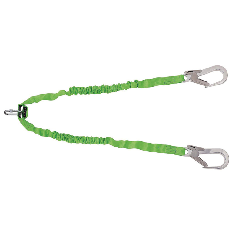 Honeywell Miller 1013970 Manyard dobbelt elastisk stødabsorberende lanyard med stilladskroge - 1,5 m lang