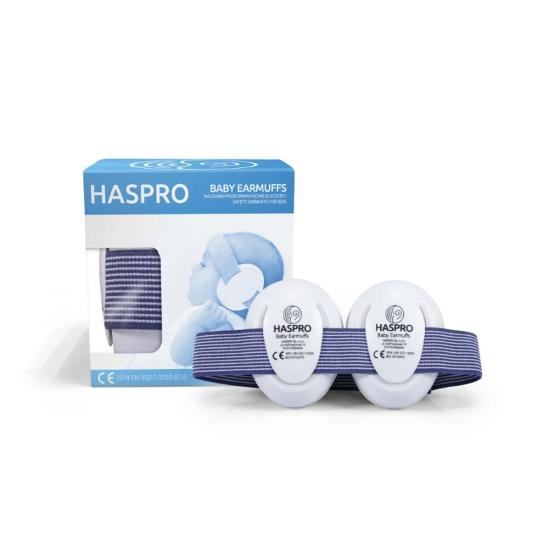 HASPRO BABY Høreværn, støjreducerende høreværn til børn, dæmpning på 23 dB Blå